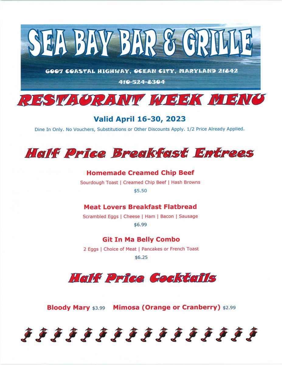 Restaurants Ocean City Restaurant Week